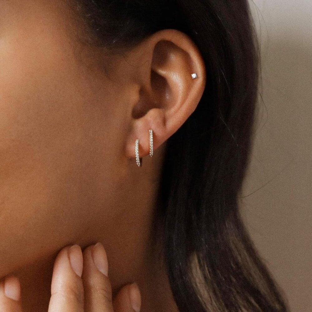 Versatile Gold Earring Stack Set - Stylish 3 Pair… - image 5